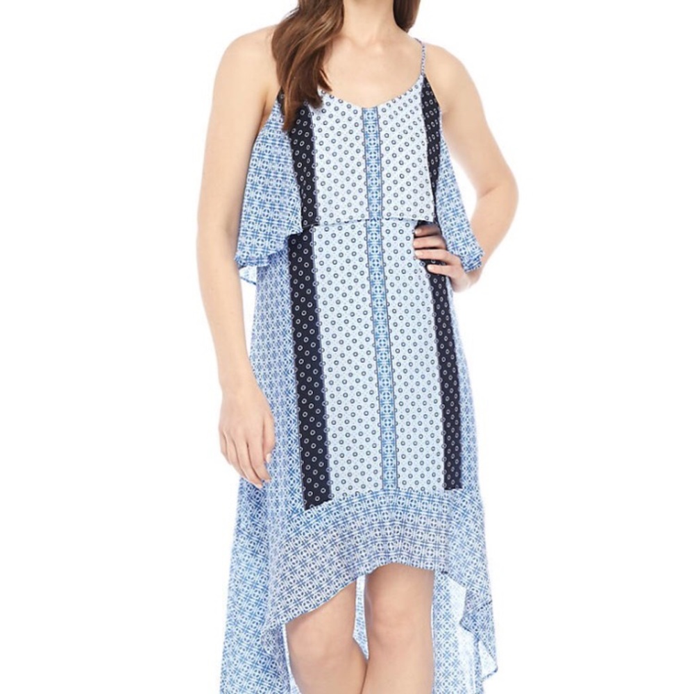 NWT. Kaari Blue hi-lo sundress in shades of blue.